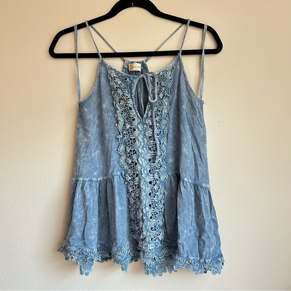 Altar'd State Light Blue Lace Camisole